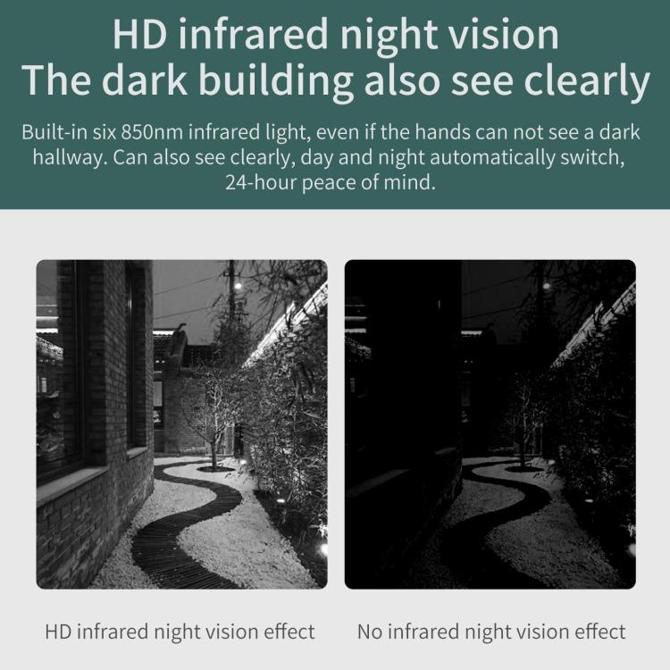 Videoportero inalámbrico WiFi con visión nocturna inteligente e intercomunicador de voz.