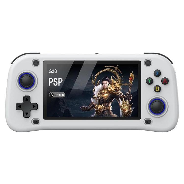 Consola de juegos portátil de código abierto G28, pantalla IPS HD de 4,3 pulgadas, procesador ARM Quad-Core Cortex-A7 de 1,3 GHz, 64 GB.