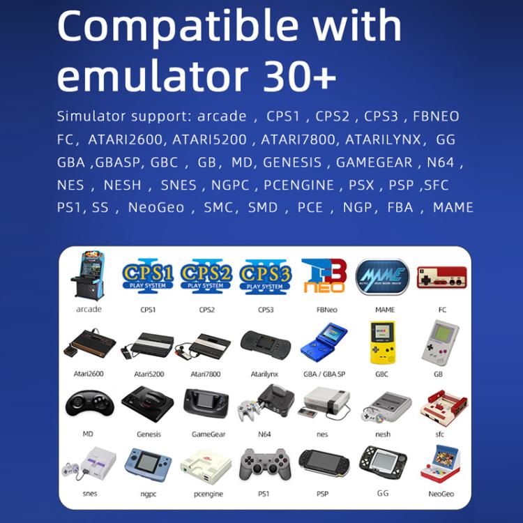 Consola de juegos portátil de código abierto de 7 pulgadas con batallas arcade de alta definición., P5 White, P5 Black, P5 Blue Red, P5 White Doubles Version, P5 Black Doubles Version, P5 Blue Red Doubles Version