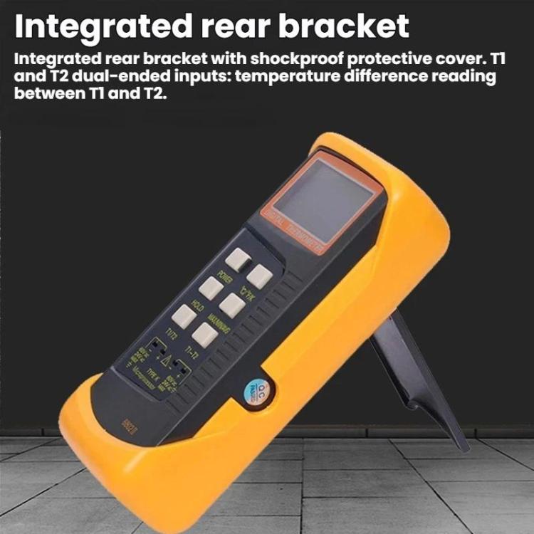 Termómetro industrial de contacto con pinza de temperatura de doble canal