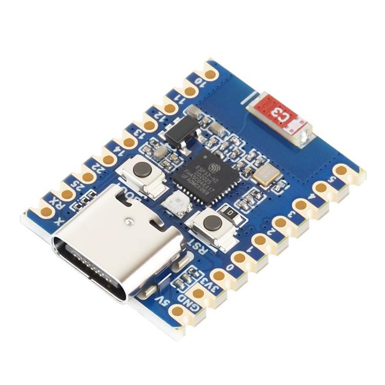 Mini placa de desarrollo compatible con comunicación inalámbrica Bluetooth / Zigbee / Thread, WAVESHARE ESP32-H2-Zero, WAVESHARE ESP32-H2-Zero-M With Pin