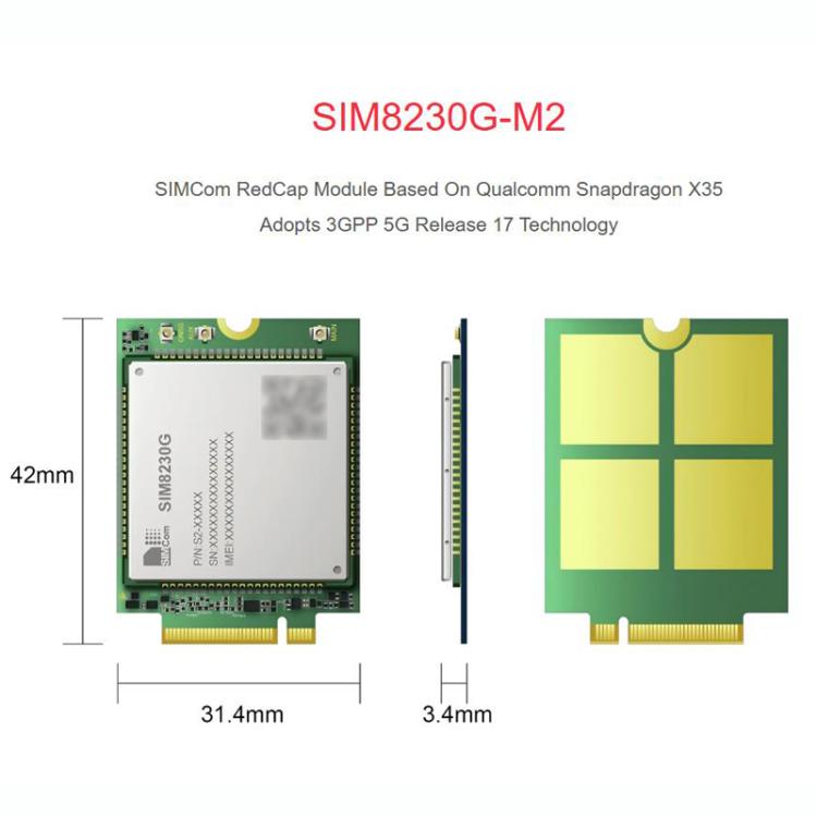 Placa de desarrollo de puerta de enlace inteligente con módulo Qualcomm Snapdragon X35 CoreXpress RedCap, 32178