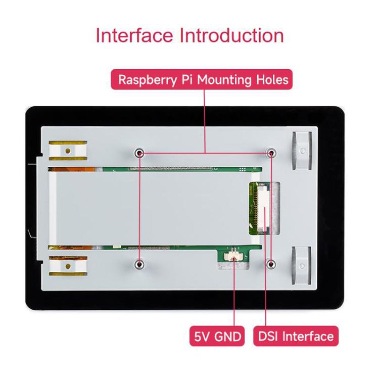 Pantalla táctil capacitiva IPS de 5 puntos y 5 pulgadas WAVESHARE para Raspberry Pi 2, 32383