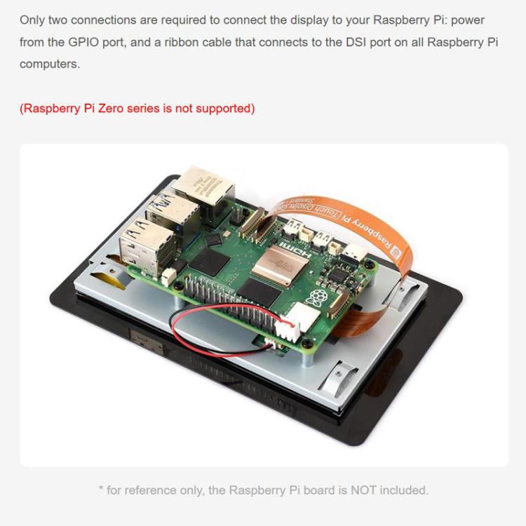 Pantalla táctil capacitiva IPS de 5 puntos y 5 pulgadas WAVESHARE para Raspberry Pi 2, 32383