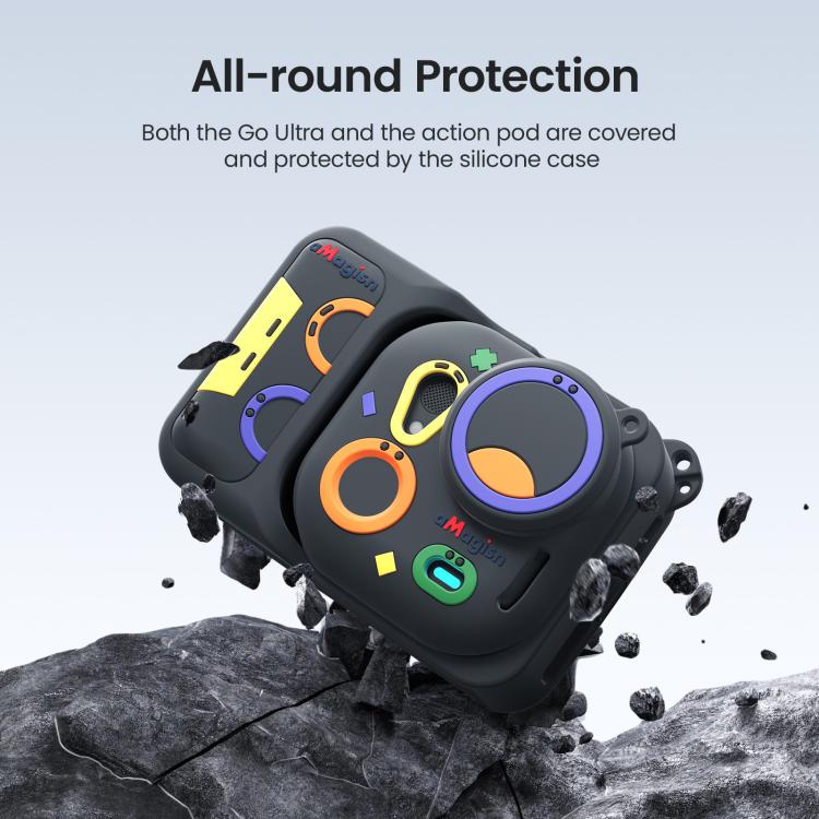 Funda de silicona colorida y divertida para cámara Insta360 Go Ultra aMagisn.