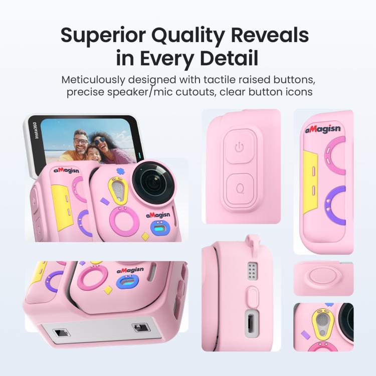 Funda de silicona colorida y divertida para cámara Insta360 Go Ultra aMagisn.