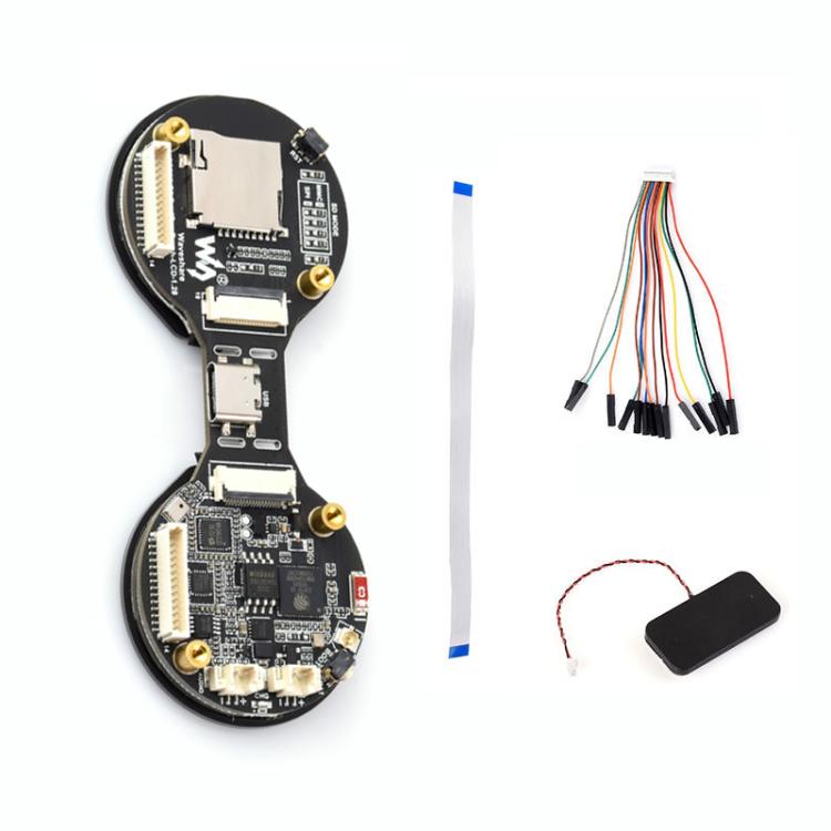 Placa de desarrollo AIoT WAVESHARE ESP32-S3 con pantalla LCD redonda de doble ojo de 1,28 pulgadas, compatible con Wi-Fi/Bluetooth 5., No Touch, Touch