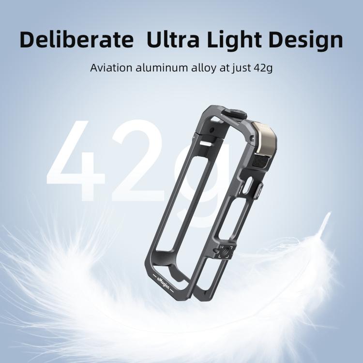 Para Insta360 X4 Air, jaula metálica de liberación rápida aMagisn, marco expandible con reducción de ruido del viento y tapa del objetivo., Metal Cage