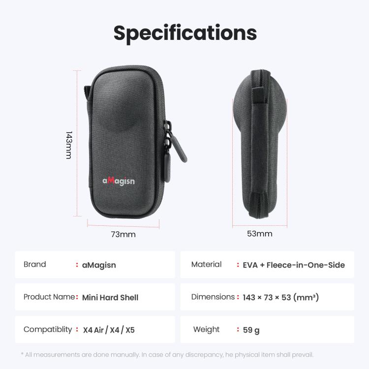 Funda portátil para cámara aMagisn para Insta360 X4 Air/X4/X5. Bolsa de almacenamiento protectora compacta., Storage Bag
