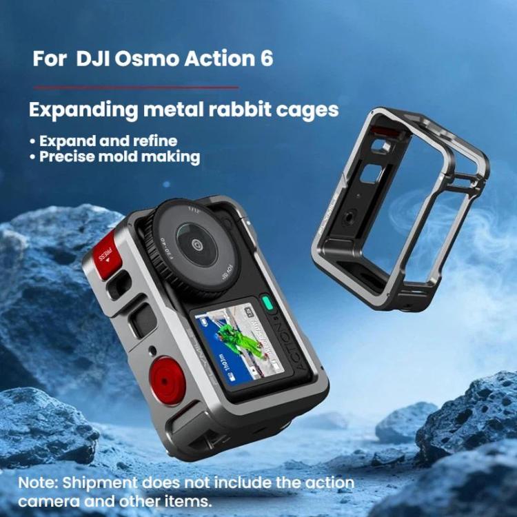 Marco protector metálico extendido Flymile para la cámara de acción DJI Osmo Action 6, AC6009