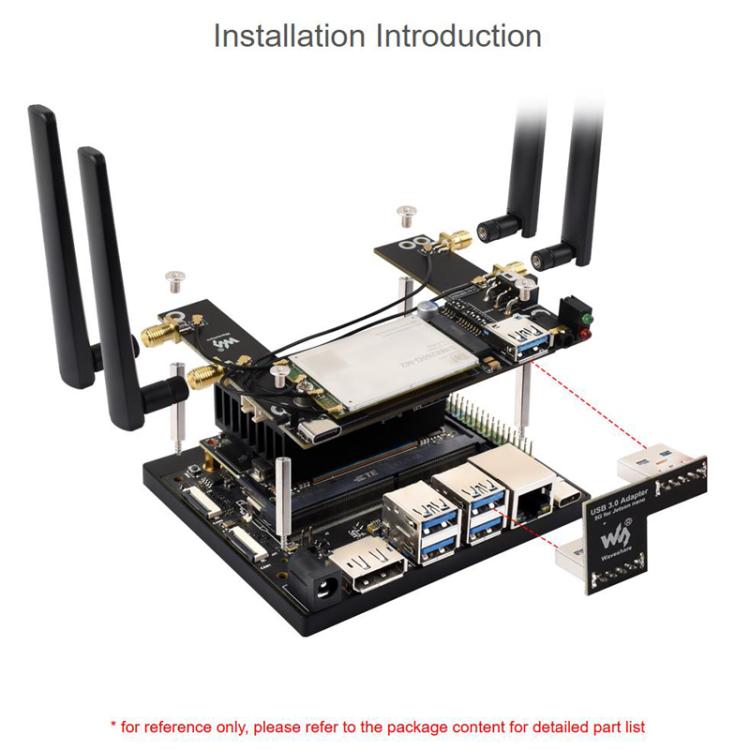 Para el módulo Jetson Orin, compatible con redes 5G NSA y SA, posicionamiento GNSS., WAVESHARE SIM8260G-M2 5G, WAVESHARE SIM8262E-M2 5G