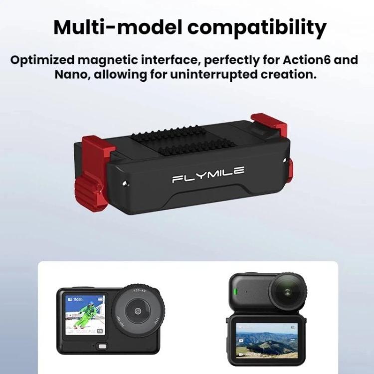 Adaptador de expansión de 1/4" para base magnética de liberación rápida Flymile DJI Osmo Action 6 / Nano, For DJI Osmo Action 6 / Nano