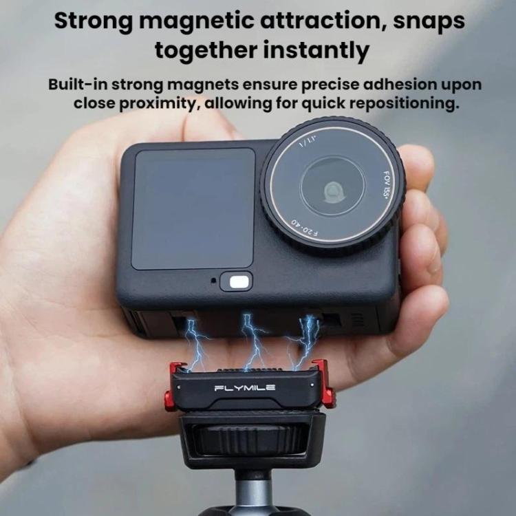 Adaptador de expansión de 1/4" para base magnética de liberación rápida Flymile DJI Osmo Action 6 / Nano, For DJI Osmo Action 6 / Nano