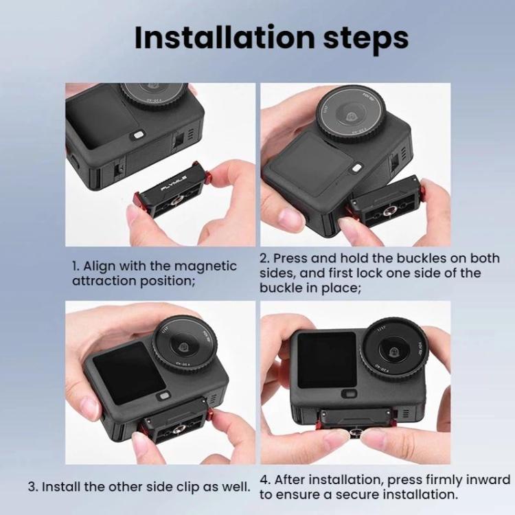 Adaptador de expansión de 1/4" para base magnética de liberación rápida Flymile DJI Osmo Action 6 / Nano, For DJI Osmo Action 6 / Nano