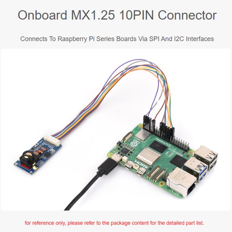 Sensor de imagen térmica infrarroja sin contacto WAVESHARE de 80x62 píxeles con detección de movimiento., Standard, Wide Angle