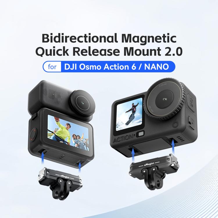 Adaptador de liberación rápida magnético bidireccional aMagisn 2.0 para DJI Osmo Action 6/Nano, aMagisn Adapter