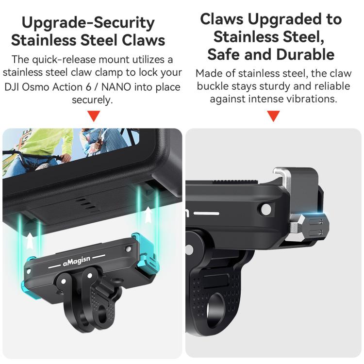 Adaptador de liberación rápida magnético bidireccional aMagisn 2.0 para DJI Osmo Action 6/Nano, aMagisn Adapter