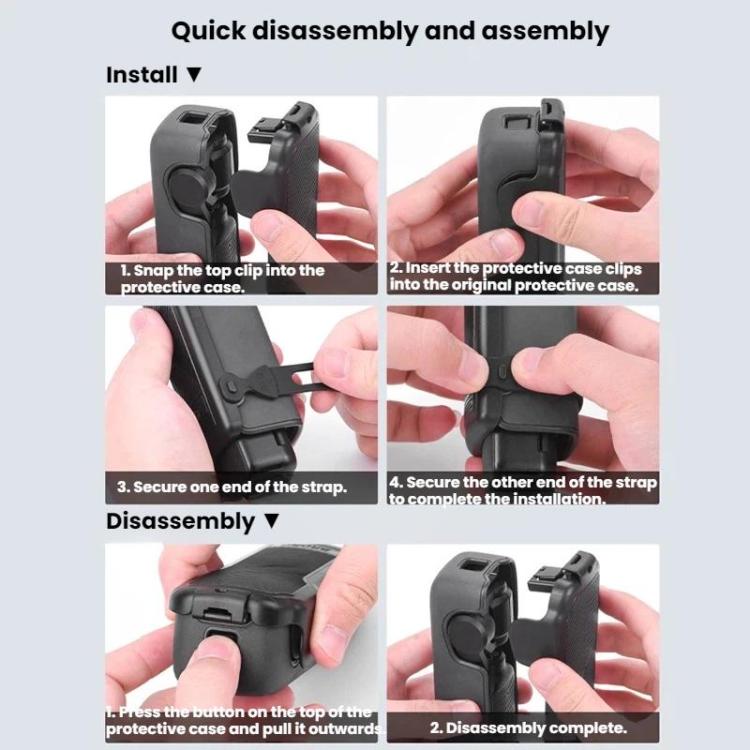 Funda protectora antigolpes con cubierta de pantalla BRDRC para DJI Osmo Pocket 3