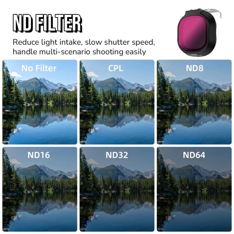 Filtros RCSTQ para drones DJI Neo 2, polarizadores, lentes suaves para cámara de vuelo, accesorios para lentes reductoras de luz, UV, CPL, Black 1/4, ND8, ND16, ND32, ND64, ND8/PL, ND16/PL, ND32/PL, ND64/PL, UV+CPL+ND8, UV+CPL+ND16, CPL+ND8+ND16       ...