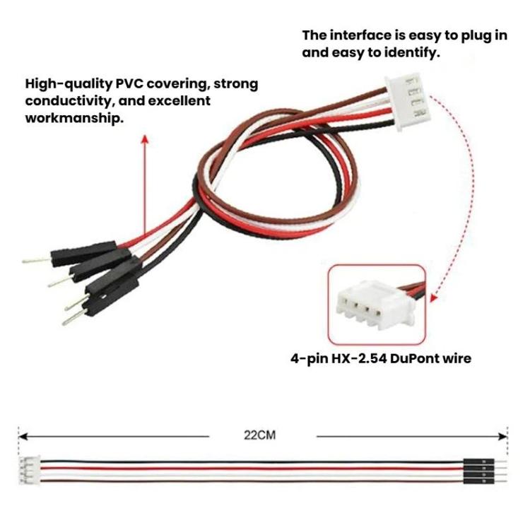 Módulo de pantalla LED matricial 8x16 con comunicación I2C y compatible con 3,3-5 V.