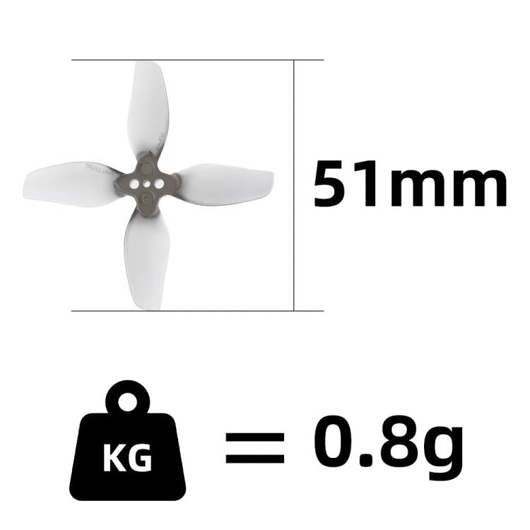 Hélices de repuesto de cuatro palas en espiral RCSTQ (2 pares) para DJI Neo 2
