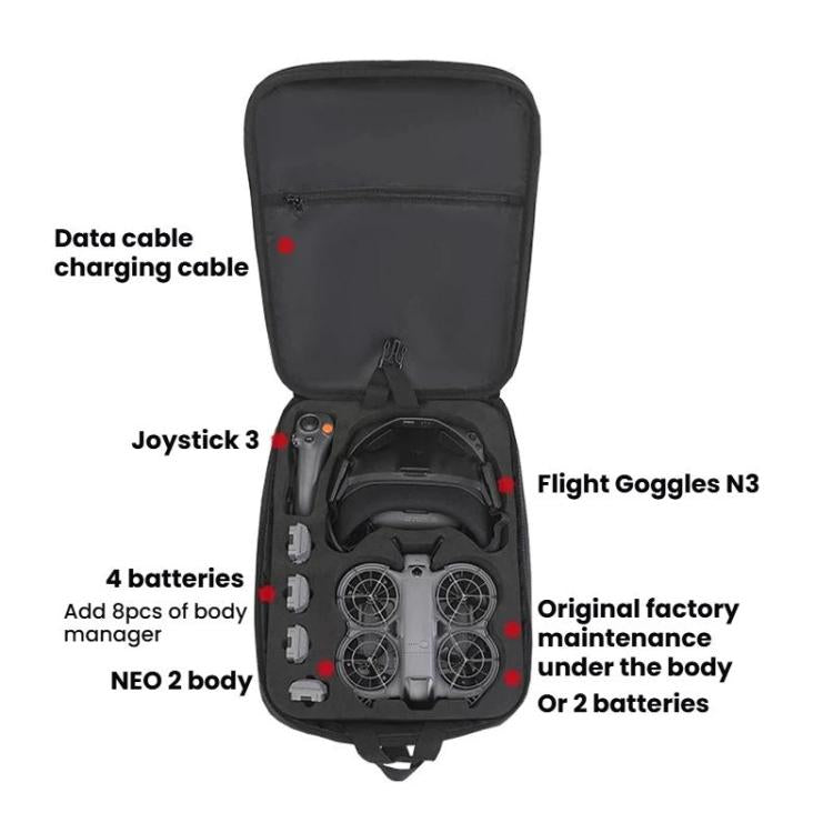 Bolsa de hombro para kit de vuelo físico DJI Neo 2 BKano, Shoulder Bag(Black)