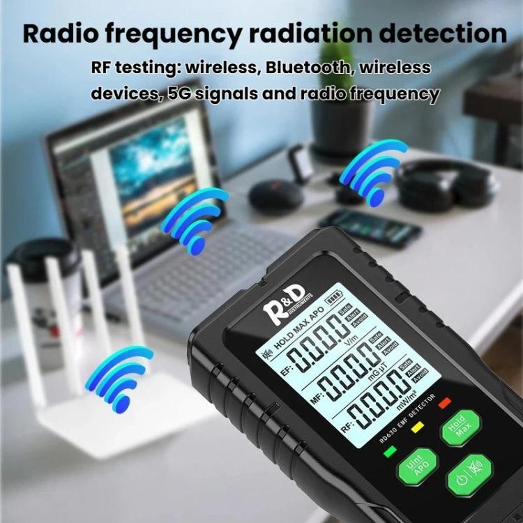 R&D INSTRUMEMTS RD630 Detector de campo eléctrico y campo magnético 3 en 1, probador de radiación electromagnética, RD630