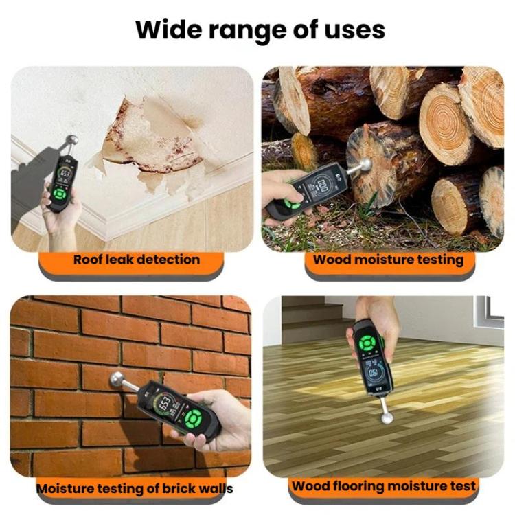 Medidor de humedad de madera esférico MT68 de R&D INSTRUMENTS con alarma de pantalla digital
