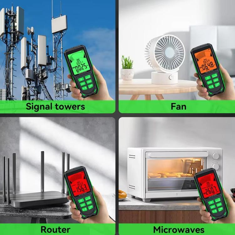 Probador de radiación electromagnética recargable RD637 3 en 1 con pantalla digital y alarma, de R&D INSTRUMENTS, RD637