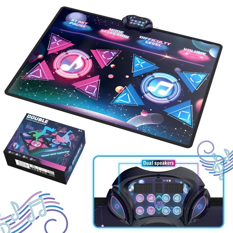 Tapete de juego inalámbrico Dancing Challenge Playmat y alfombrilla de baile para dos jugadores., 120x95cm