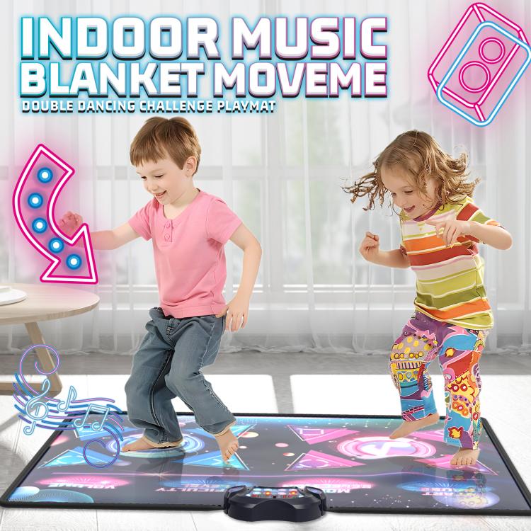 Tapete de juego inalámbrico Dancing Challenge Playmat y alfombrilla de baile para dos jugadores., 120x95cm