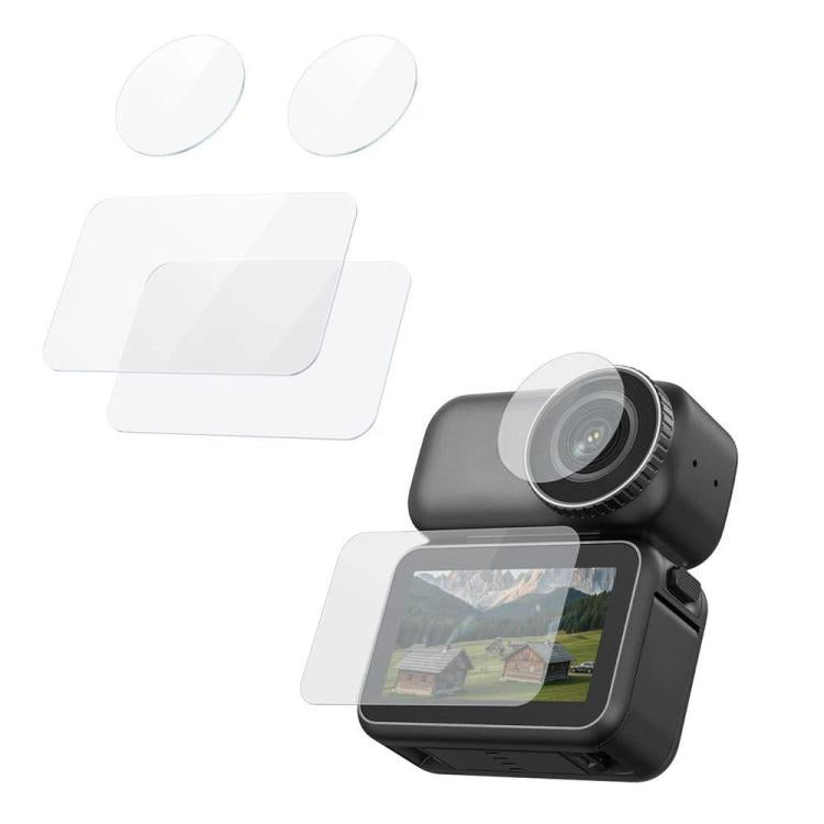 Protector de pantalla de vidrio templado TELESIN para DJI Osmo Nano + película protectora para lente de cámara, For DJI Osmo Nano 2sets