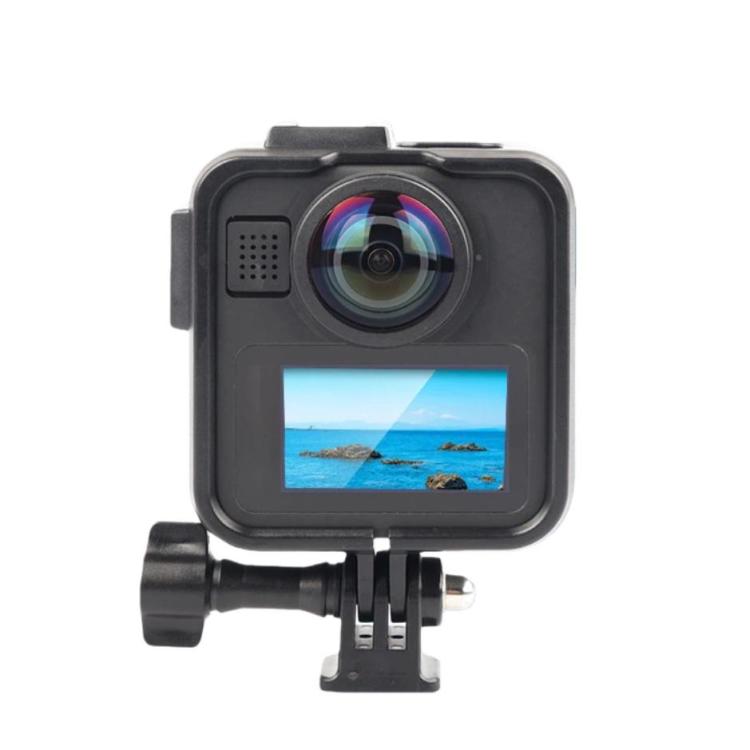 Jaula protectora de plástico con apertura lateral y doble soporte para zapata fría para GoPro MAX2, Plastic Frame