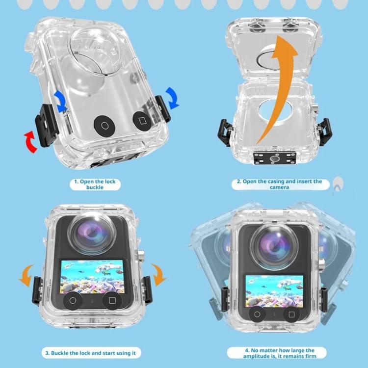 Carcasa sumergible totalmente invisible e impermeable para DJI Osmo 360, apta para buceo hasta 40 m de profundidad., Waterproof Case