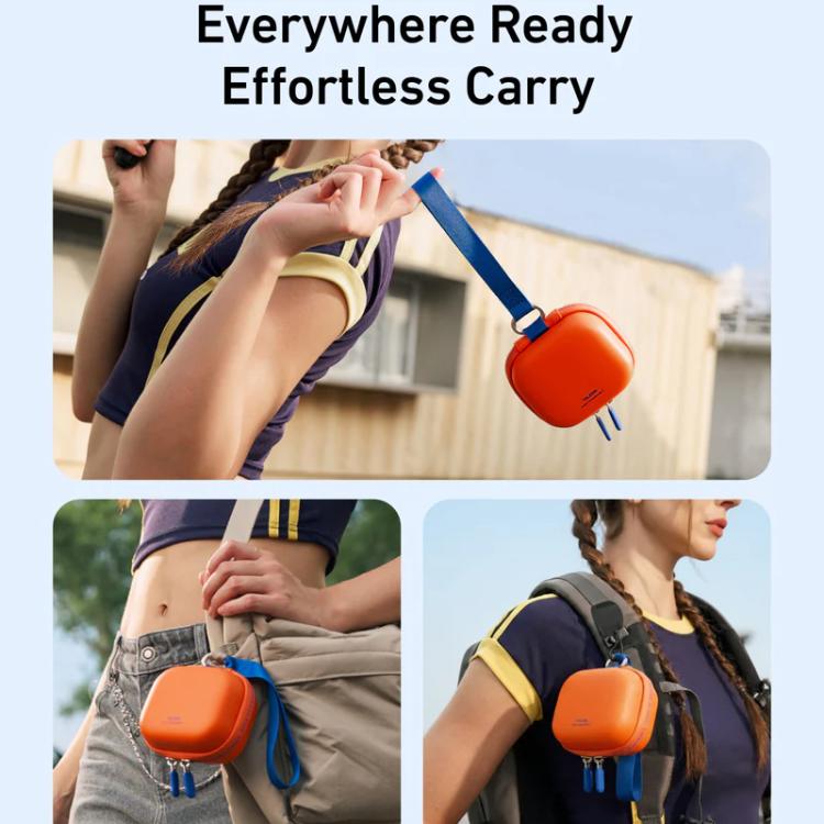Estuche rígido mini TELESIN DisAdv para cámaras de acción, bolsa de almacenamiento universal con correa para la muñeca.
