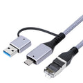 Convertidor de cable LAN Ethernet Gigabit USB-C/USB 3.0 a RJ45, 2-in-1 Ethernet Cable