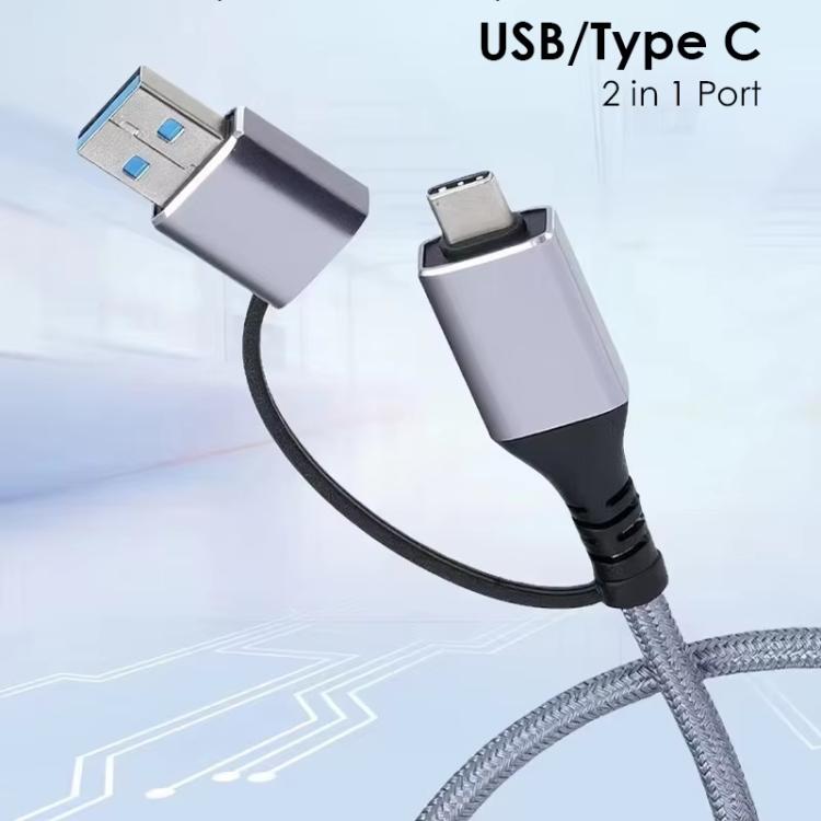 Convertidor de cable LAN Ethernet Gigabit USB-C/USB 3.0 a RJ45, 2-in-1 Ethernet Cable