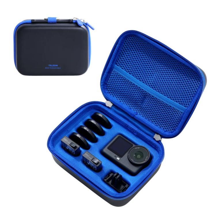 Bolsa de transporte y almacenamiento TELESIN DisAdv Medium de carcasa rígida para DJI Osmo Action 6 / 5 Pro / 4 / 3