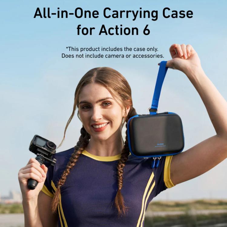 Bolsa de transporte y almacenamiento TELESIN DisAdv Medium de carcasa rígida para DJI Osmo Action 6 / 5 Pro / 4 / 3