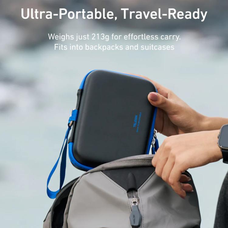 Bolsa de transporte y almacenamiento TELESIN DisAdv Medium de carcasa rígida para DJI Osmo Action 6 / 5 Pro / 4 / 3