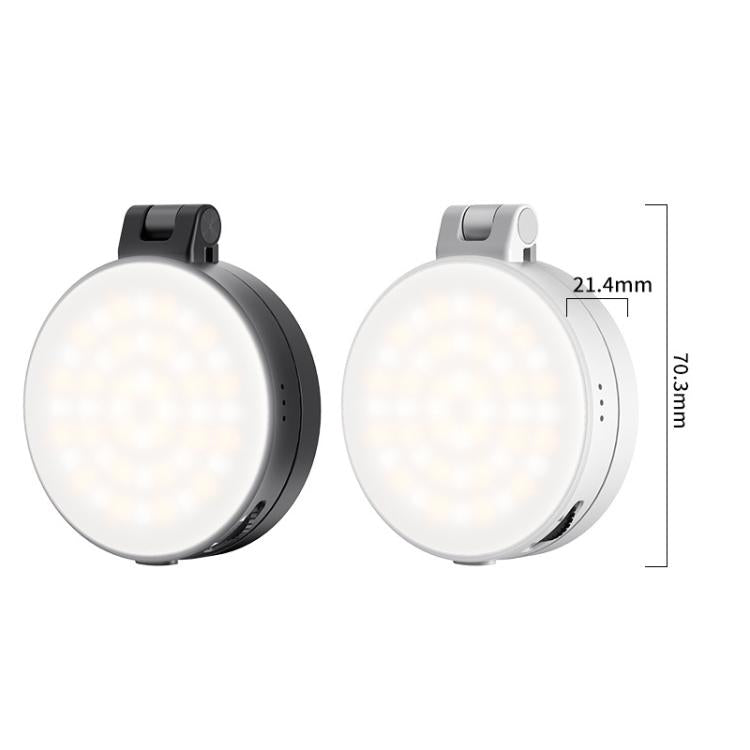 Luz de relleno magnética extensible VRIG para teléfono con espejo, plegable, 2 en 1, para selfies, se convierte en soporte, 3 temperaturas de color.