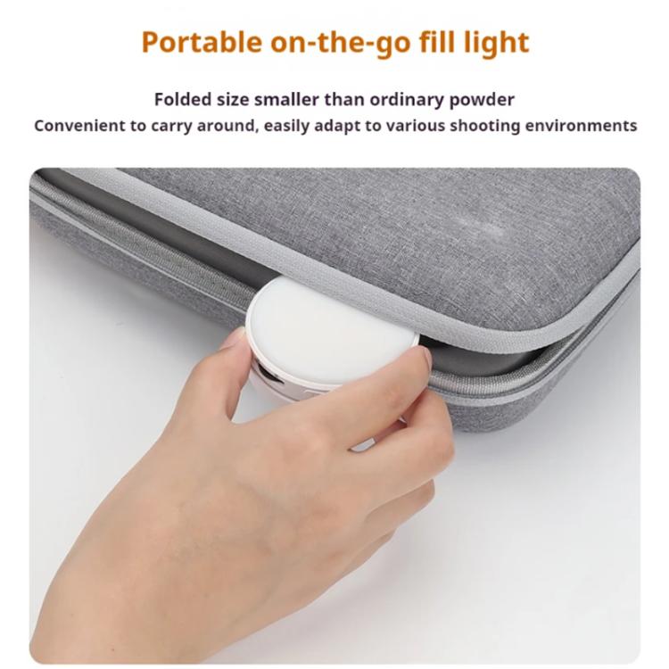 Luz de relleno magnética extensible VRIG para teléfono con espejo, plegable, 2 en 1, para selfies, se convierte en soporte, 3 temperaturas de color.
