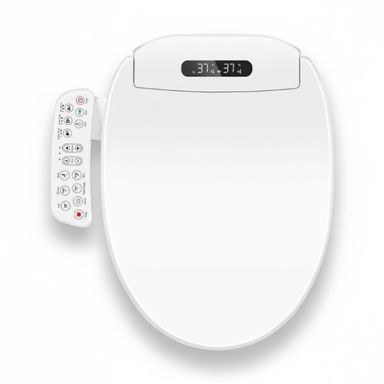 Asiento de inodoro inteligente con control en el reposabrazos. Incluye calefacción instantánea, secador de aire caliente, boquilla autolimpiante y luz nocturna LED., Long Type US Plug, Short Type US Plug, Long Type EU Plug, Short Type EU Plug