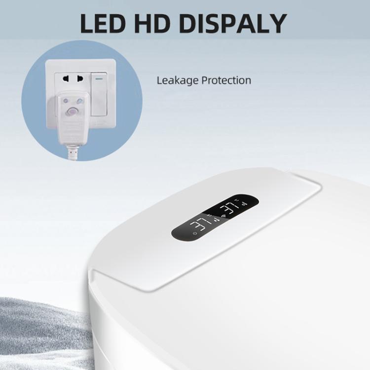 Asiento de inodoro inteligente con control en el reposabrazos. Incluye calefacción instantánea, secador de aire caliente, boquilla autolimpiante y luz nocturna LED., Long Type US Plug, Short Type US Plug, Long Type EU Plug, Short Type EU Plug