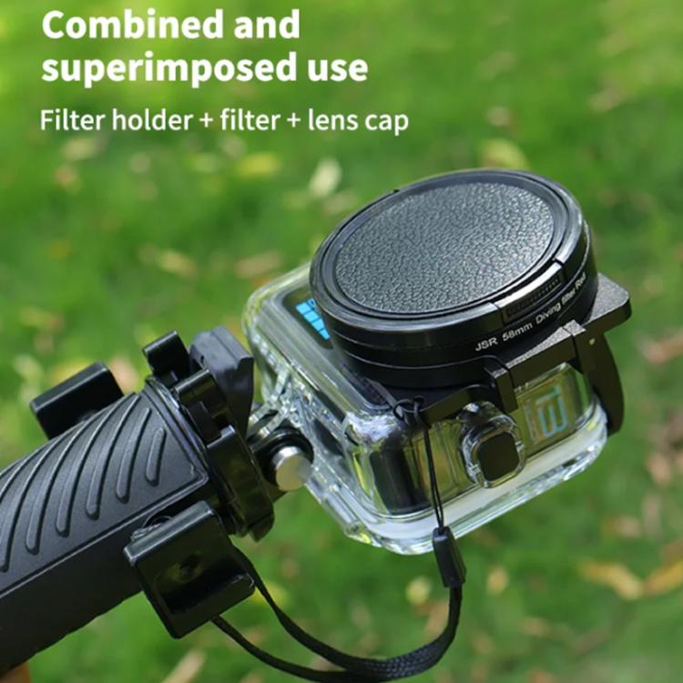 Para cámaras de acción GoPro HERO13/12/11/10/9/8 negras, JSR Filter Adapter Ring+Lens Cover, JSR Red Diving Filter With Adapter Ring, JSR Purple Diving Filter With Adapter Ring, JSR Yellow Diving Filter With Adapter Ring                                ...
