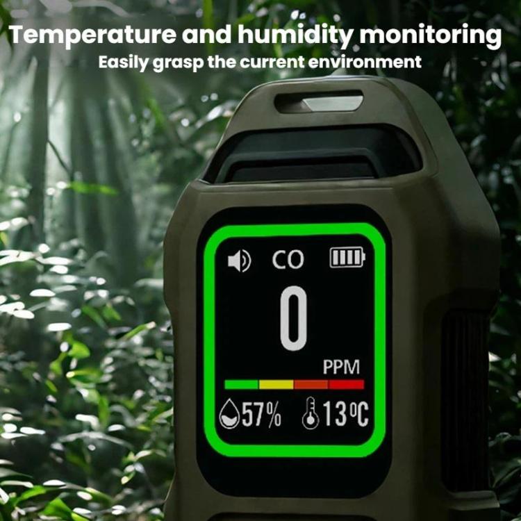 Detector magnético SB-9617 4 en 1 de CO/CO2/temperatura y humedad con alarma sonora y luminosa.
