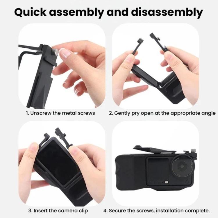 Soporte de mano para cámara de acción DJI Osmo Action 6 Street Photo Handle Jaw, Frame Black, Frame Orange, Frame+Lens Cap Black, Frame+Lens Cap Oramge