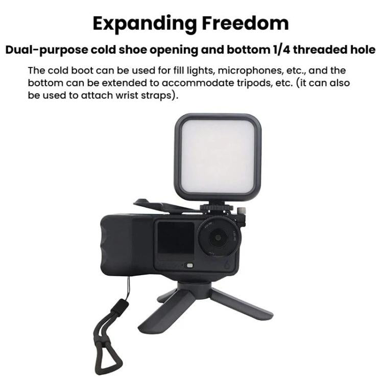 Soporte de mano para cámara de acción DJI Osmo Action 6 Street Photo Handle Jaw, Frame Black, Frame Orange, Frame+Lens Cap Black, Frame+Lens Cap Oramge