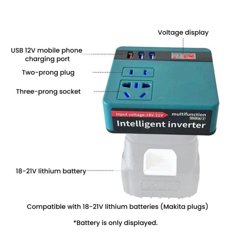 Convertidor de batería de litio inteligente e inversor multifuncional, For Makita, For Dayi