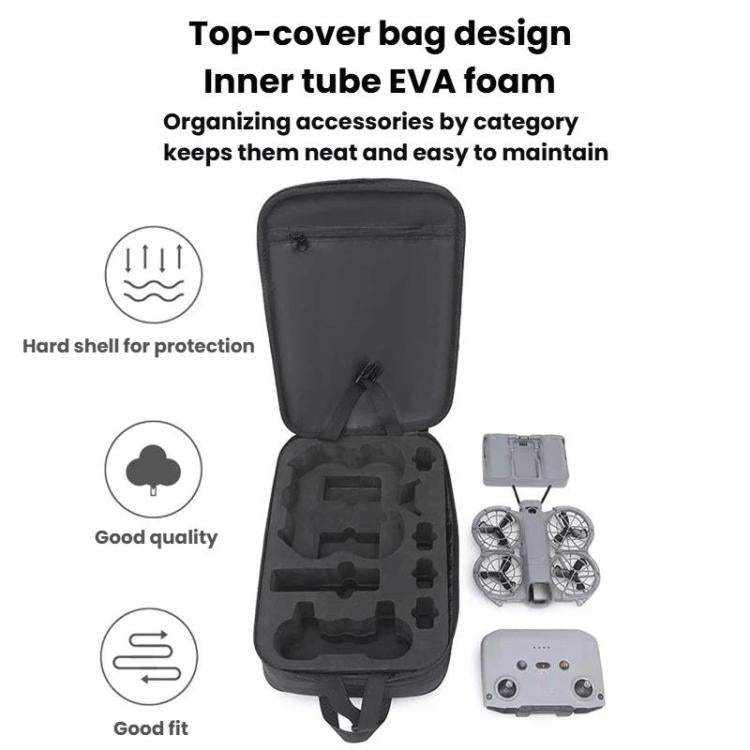 Bolsa organizadora para kit de vuelo suave BKano para DJI Neo 2 (Bolsa cruzada para el pecho), Crossbody Bag(Black)